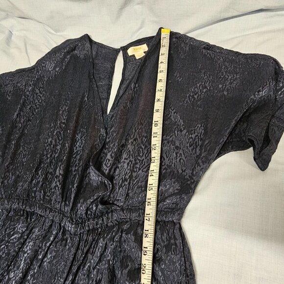 Anthropologie Maeve Wide Leg Jumpsuit Women Size S Blue Deep side Slits - Picture 9 of 14